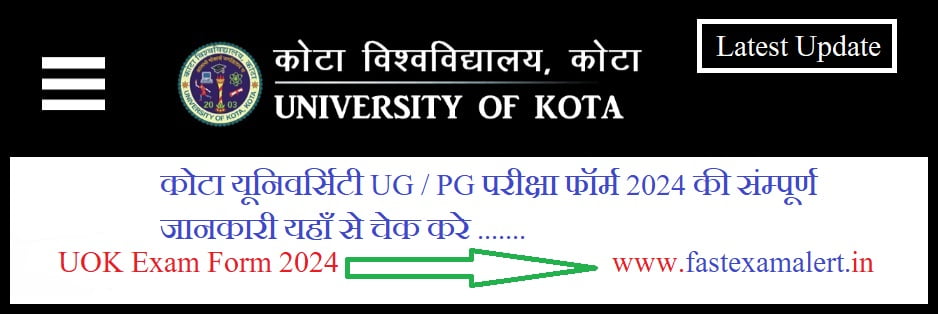 Kota University MA Exam Form 2024