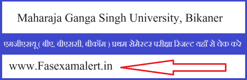 MGSU Bcom 1st Semester Result 2024