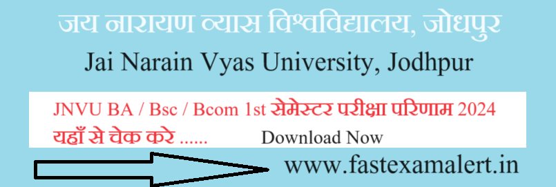 JNVU BA 1st Semester Result 2024